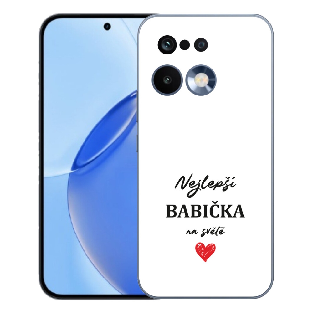 Gélový kryt mmCase na Realme 16 Pro - najlepšia babička 1 biele pozadie