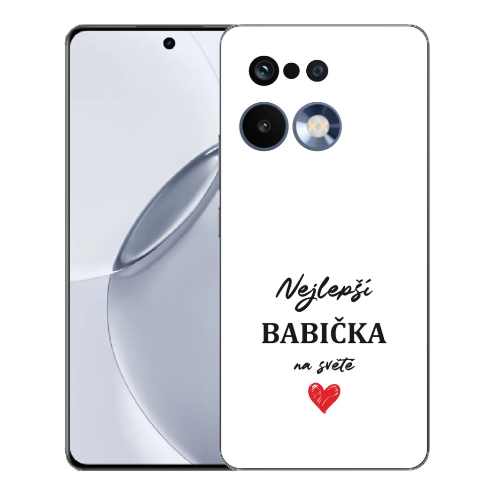 Gélový kryt mmCase na Realme 16 Pro+ - najlepšia babička 1 biele pozadie