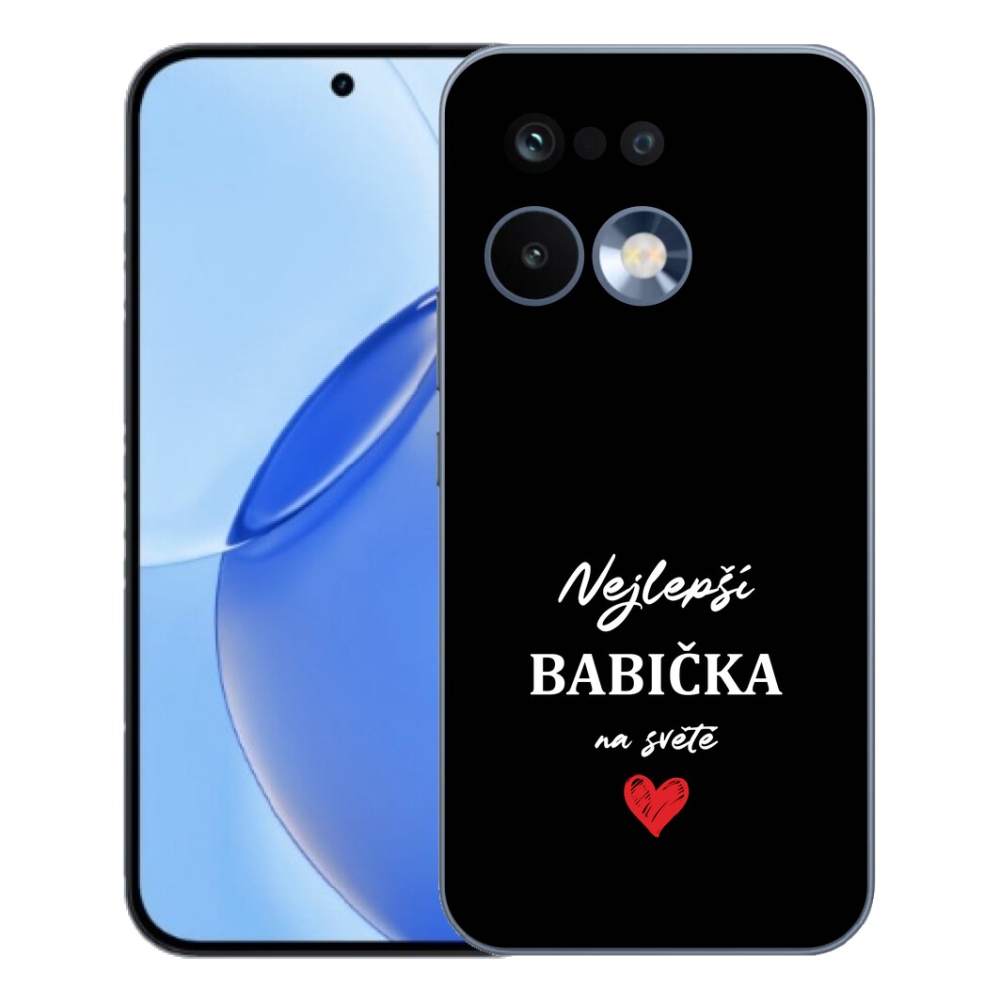 Gélový kryt mmCase na Realme 16 Pro - najlepšia babička 1 čierne pozadie