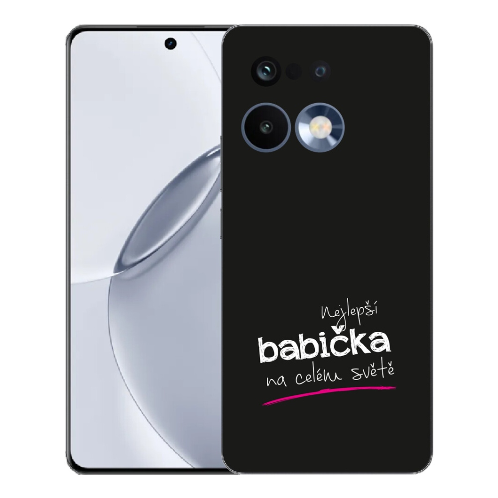 Gélový kryt mmCase na Realme 16 Pro+ - najlepšia babička 4 čierne pozadie