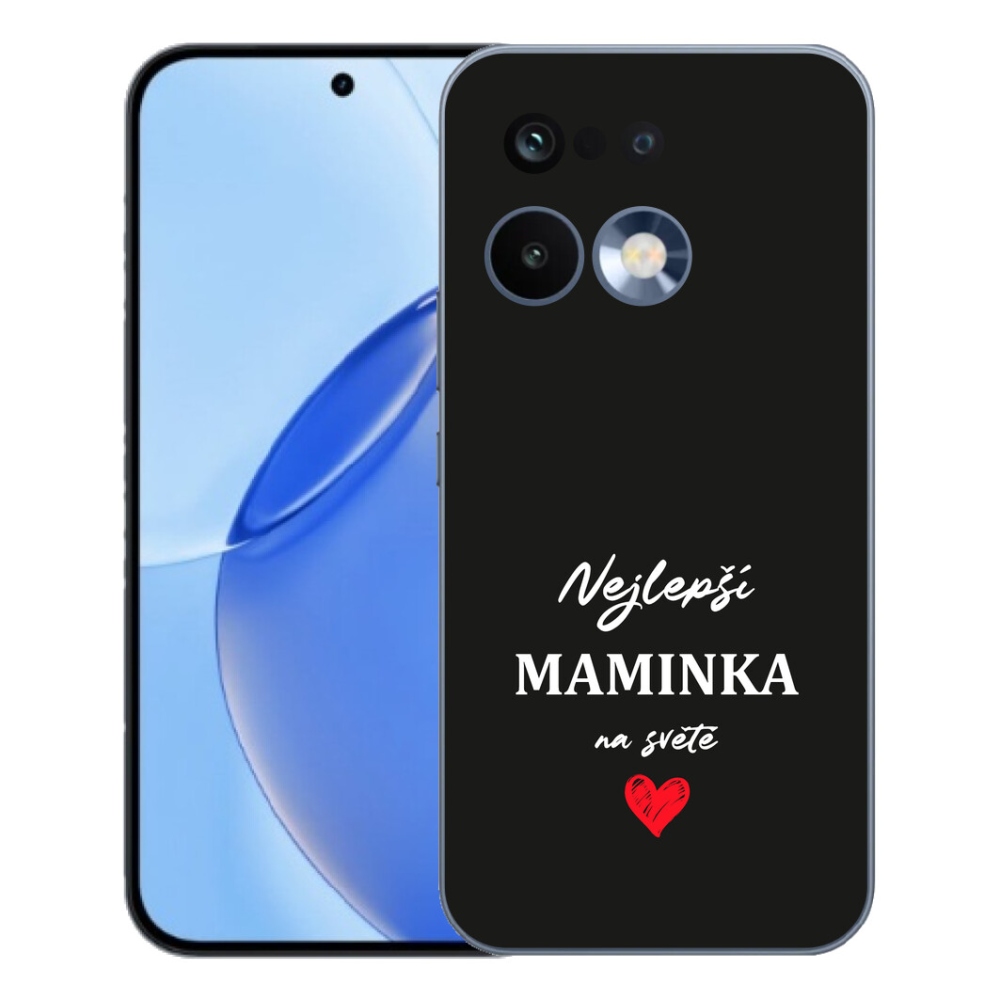 Gélový kryt mmCase na Realme 16 Pro - najlepšia mamička 1 čierne pozadie