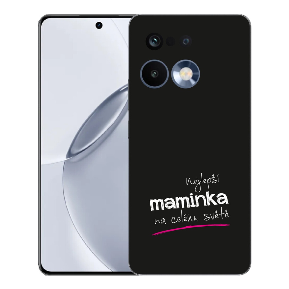 Gélový kryt mmCase na Realme 16 Pro+ - najlepšia mamička 4 čierne pozadie