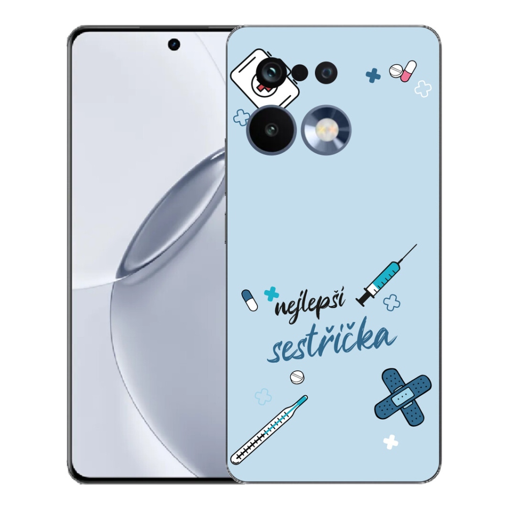 Gélový kryt mmCase na Realme 16 Pro+ - najlepšia sestrička modré pozadie