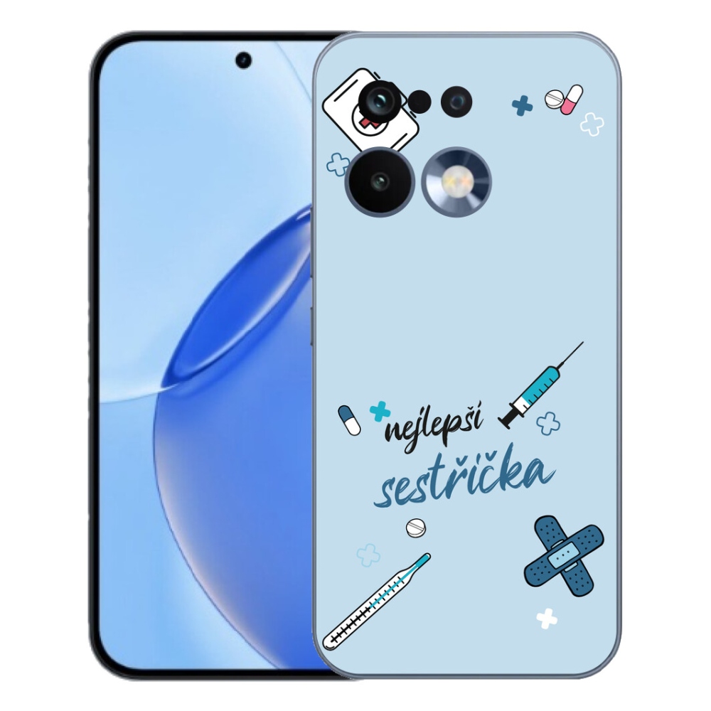 Gélový kryt mmCase na Realme 16 Pro - najlepšia sestrička modré pozadie
