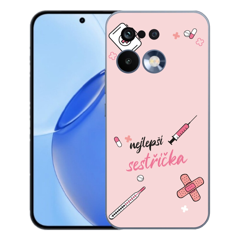 Gélový kryt mmCase na Realme 16 Pro - najlepšia sestrička ružové pozadie