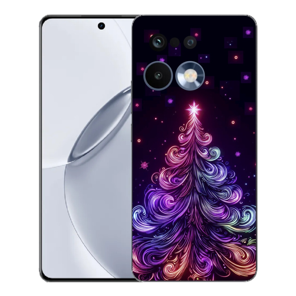 Gélový kryt mmCase na Realme 16 Pro+ - neónový vianočný stromček 1