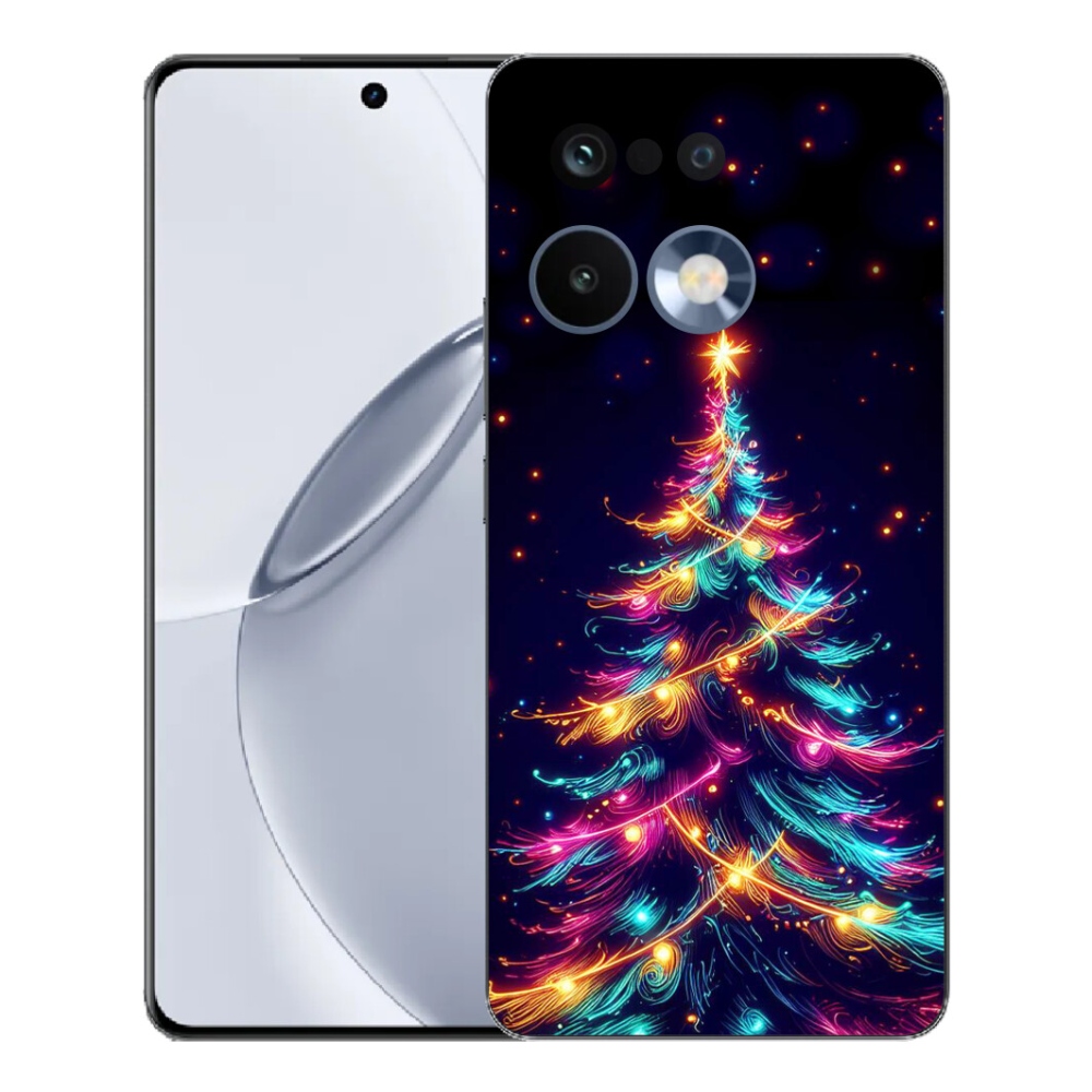 Gélový kryt mmCase na Realme 16 Pro+ - neónový vianočný stromček