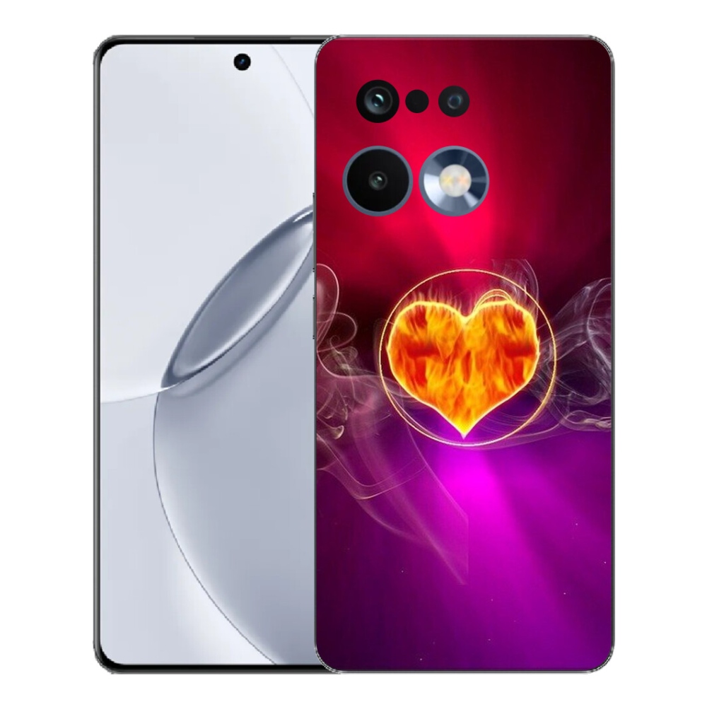 Gélový kryt mmCase na Realme 16 Pro+ - ohnivé srdce