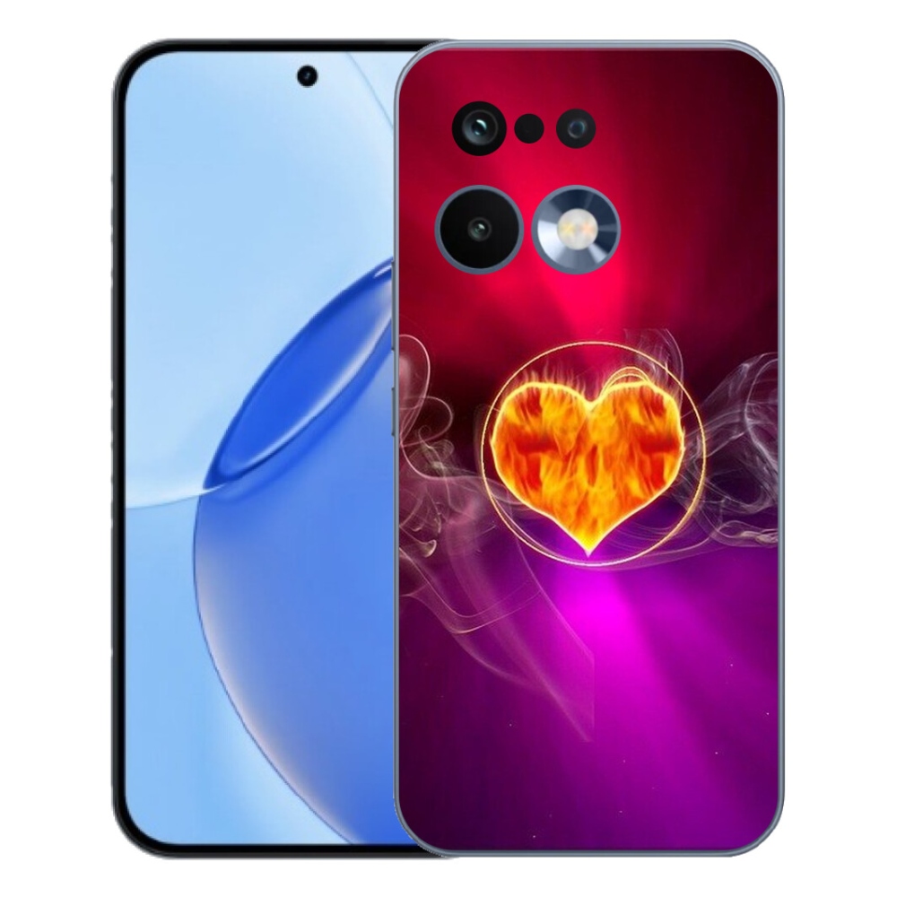 Gélový kryt mmCase na Realme 16 Pro - ohnivé srdce