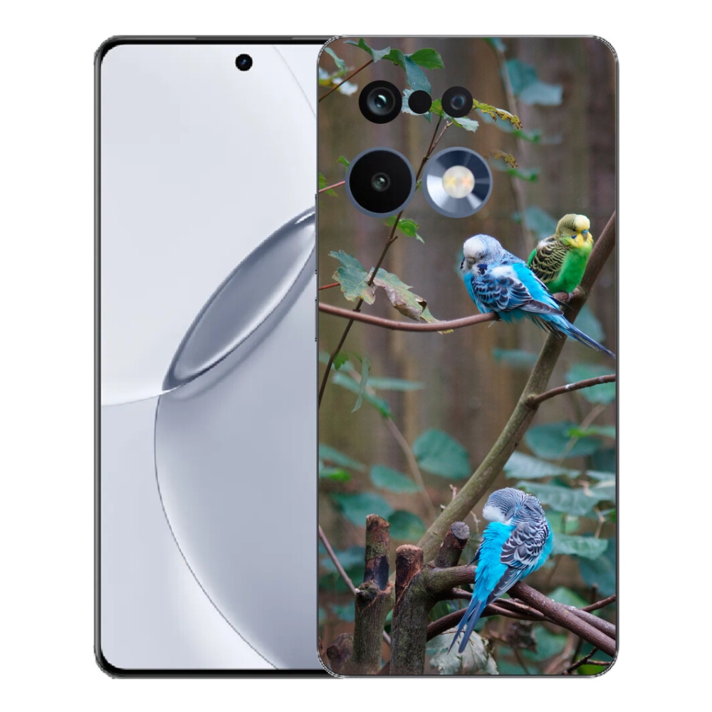 Gélový kryt mmCase na Realme 16 Pro+ - papagáje na vetve