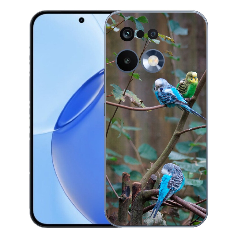 Gélový kryt mmCase na Realme 16 Pro - papagáje na vetve