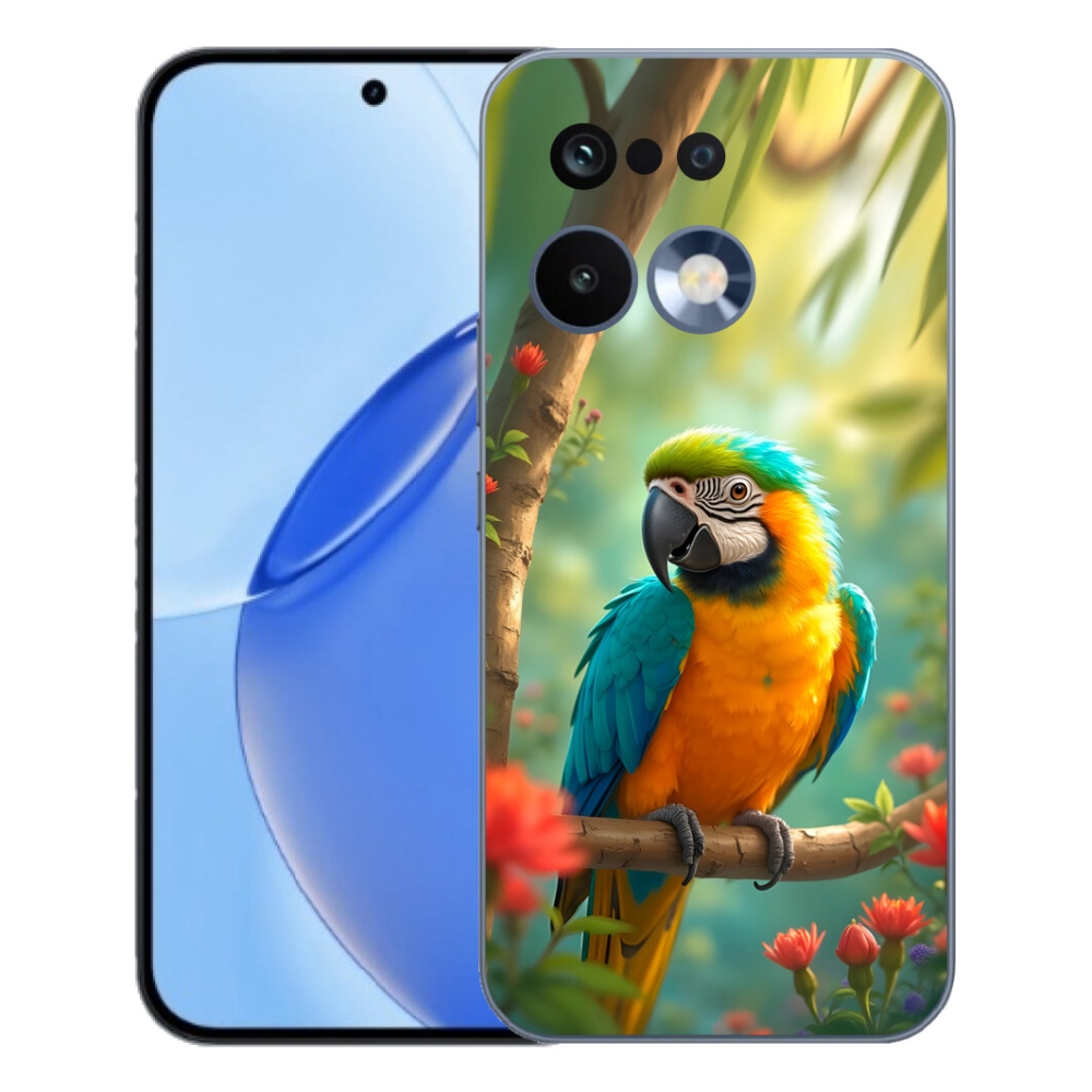 Gélový kryt mmCase na Realme 16 Pro - papagáj ara modrožltá
