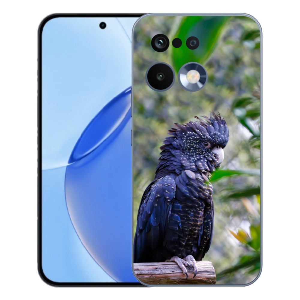 Gélový kryt mmCase na Realme 16 Pro - papagáj kakadu čierny