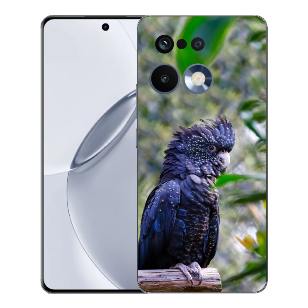 Gélový kryt mmCase na Realme 16 Pro+ - papagáj kakadu čierny