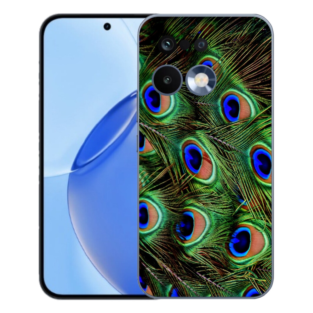 Gélový kryt mmCase na Realme 16 Pro - pávie perie
