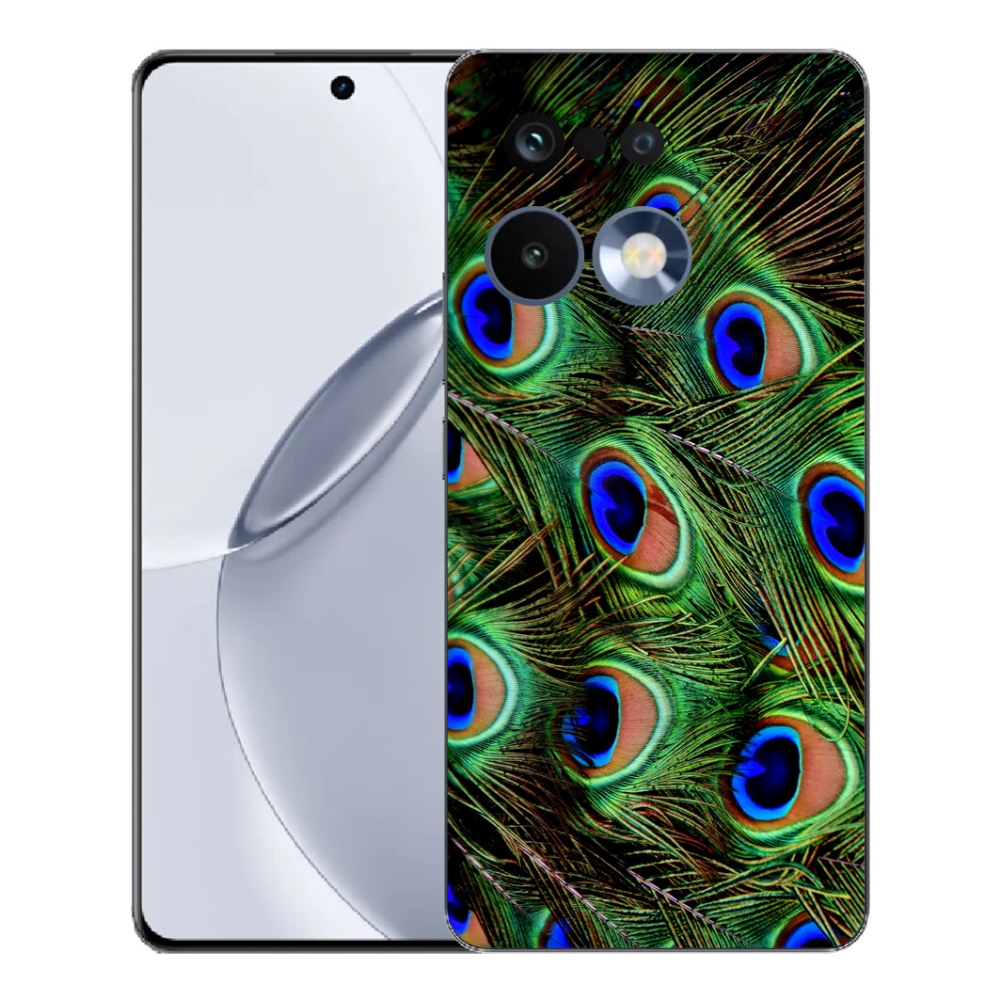 Gélový kryt mmCase na Realme 16 Pro+ - pávie perie