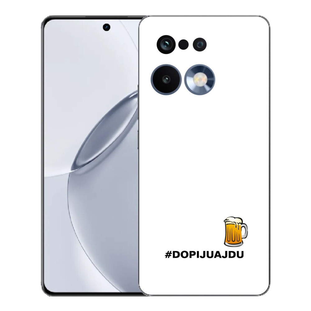 Gélový kryt mmCase na Realme 16 Pro+ - pivný motív 1 biele pozadie