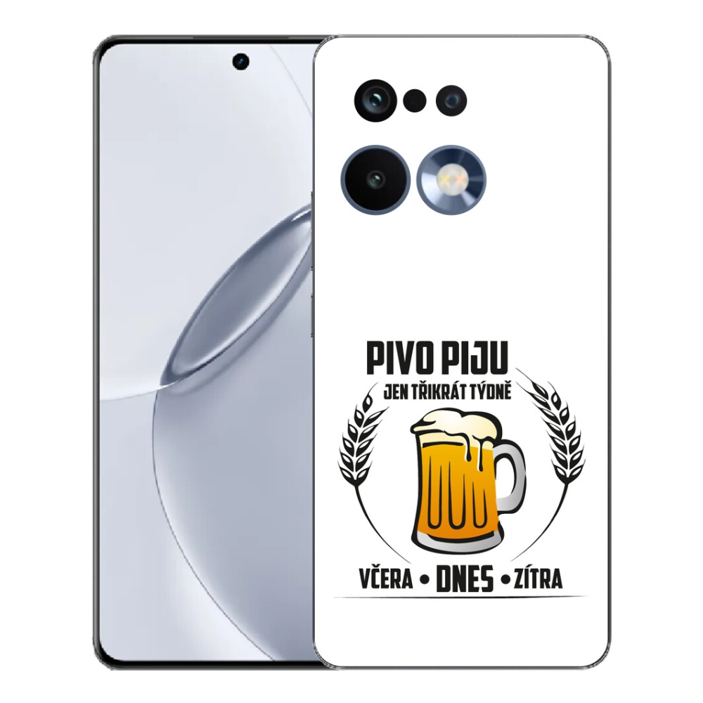 Gélový kryt mmCase na Realme 16 Pro+ - pivný motív biele pozadie