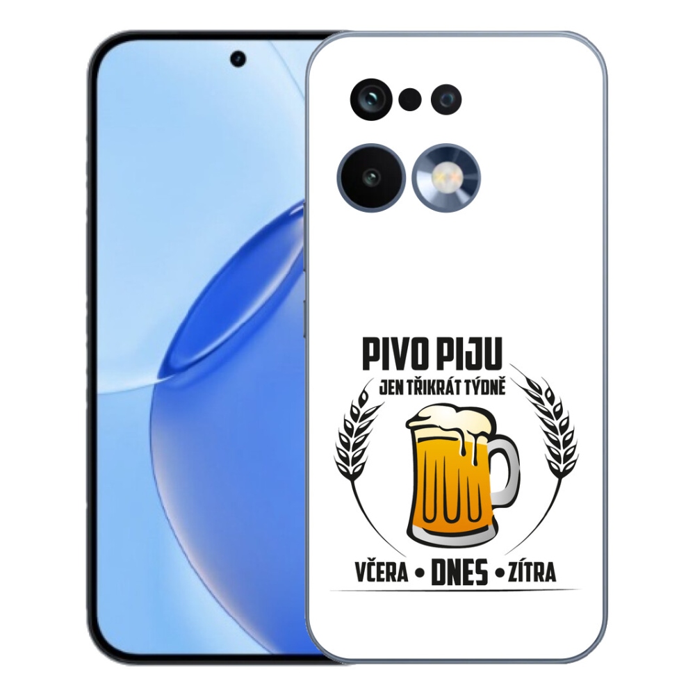 Gélový kryt mmCase na Realme 16 Pro - pivný motív biele pozadie