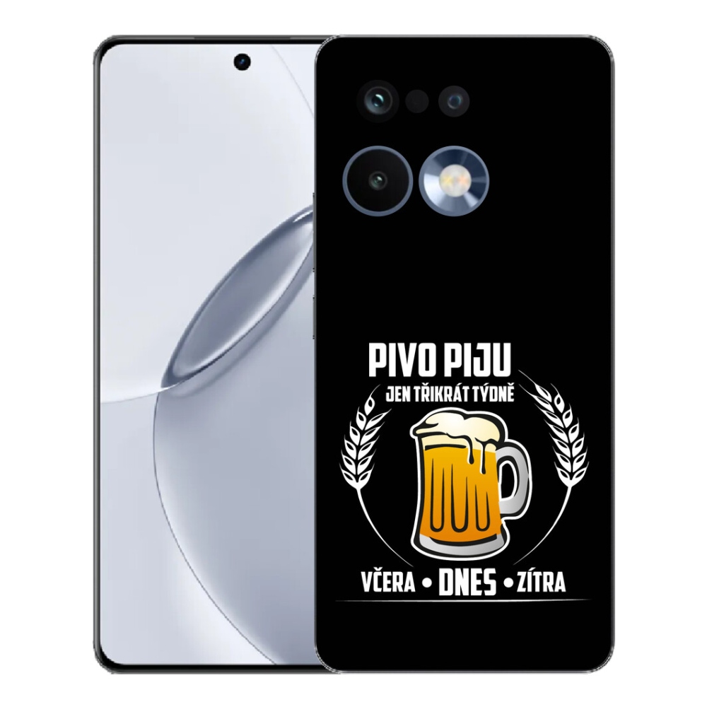 Gélový kryt mmCase na Realme 16 Pro+ - pivný motív čierne pozadie
