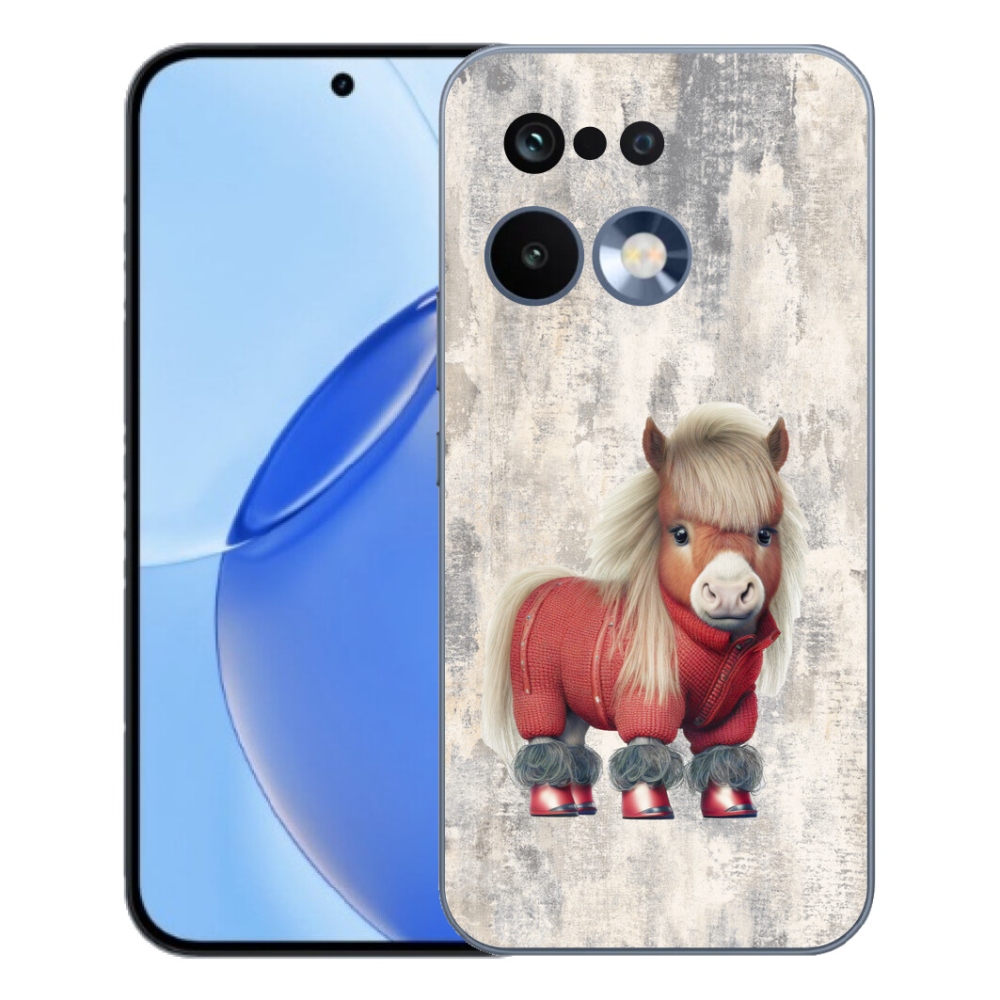 Gélový kryt mmCase na Realme 16 Pro - poník vo svetri