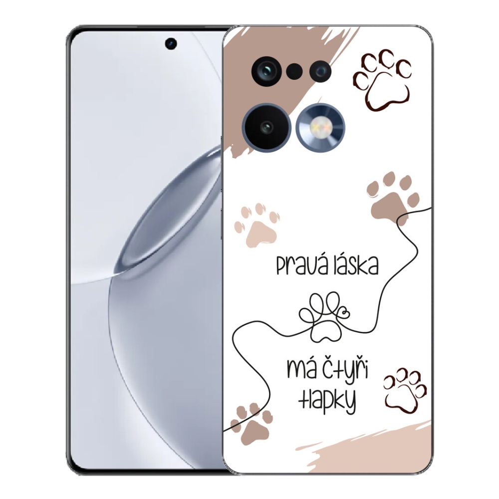 Gélový kryt mmCase na Realme 16 Pro+ - psí motív 1 biele pozadie