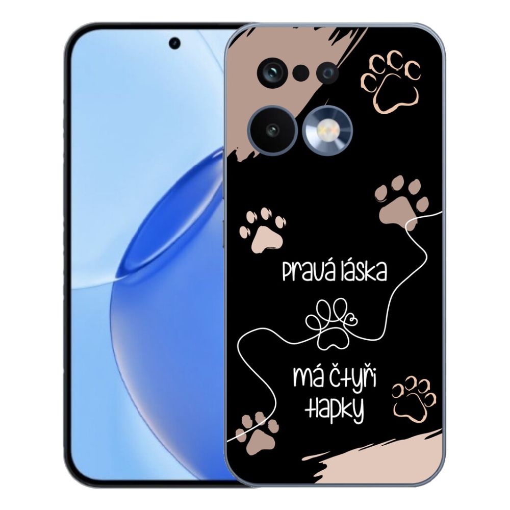 Gélový kryt mmCase na Realme 16 Pro - psí motív 1 čierne pozadie