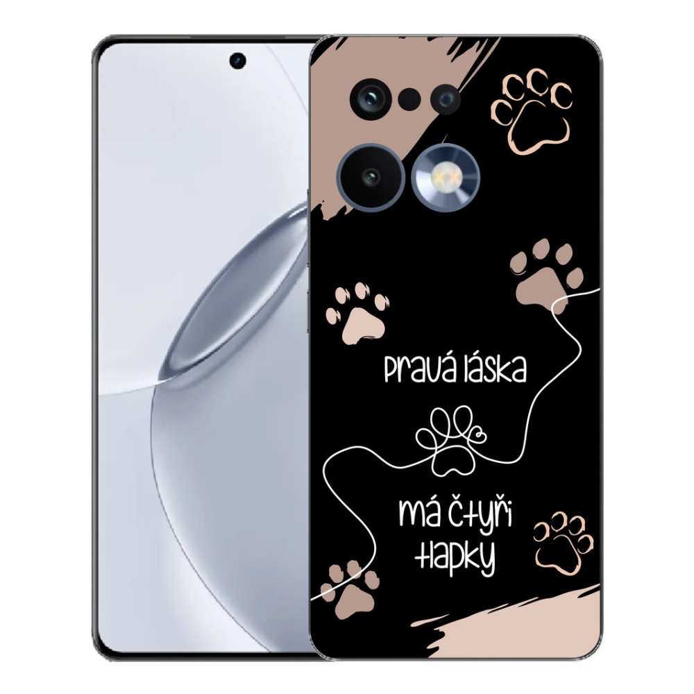 Gélový kryt mmCase na Realme 16 Pro+ - psí motív 1 čierne pozadie