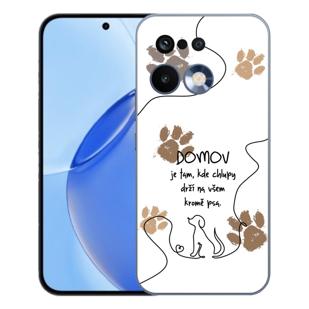 Gélový kryt mmCase na Realme 16 Pro - psí motív biele pozadie