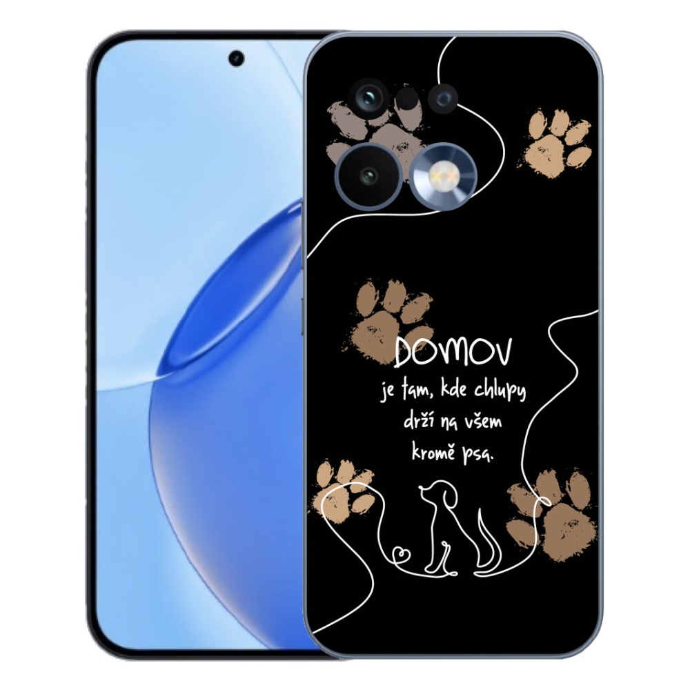 Gélový kryt mmCase na Realme 16 Pro - psí motív čierne pozadie