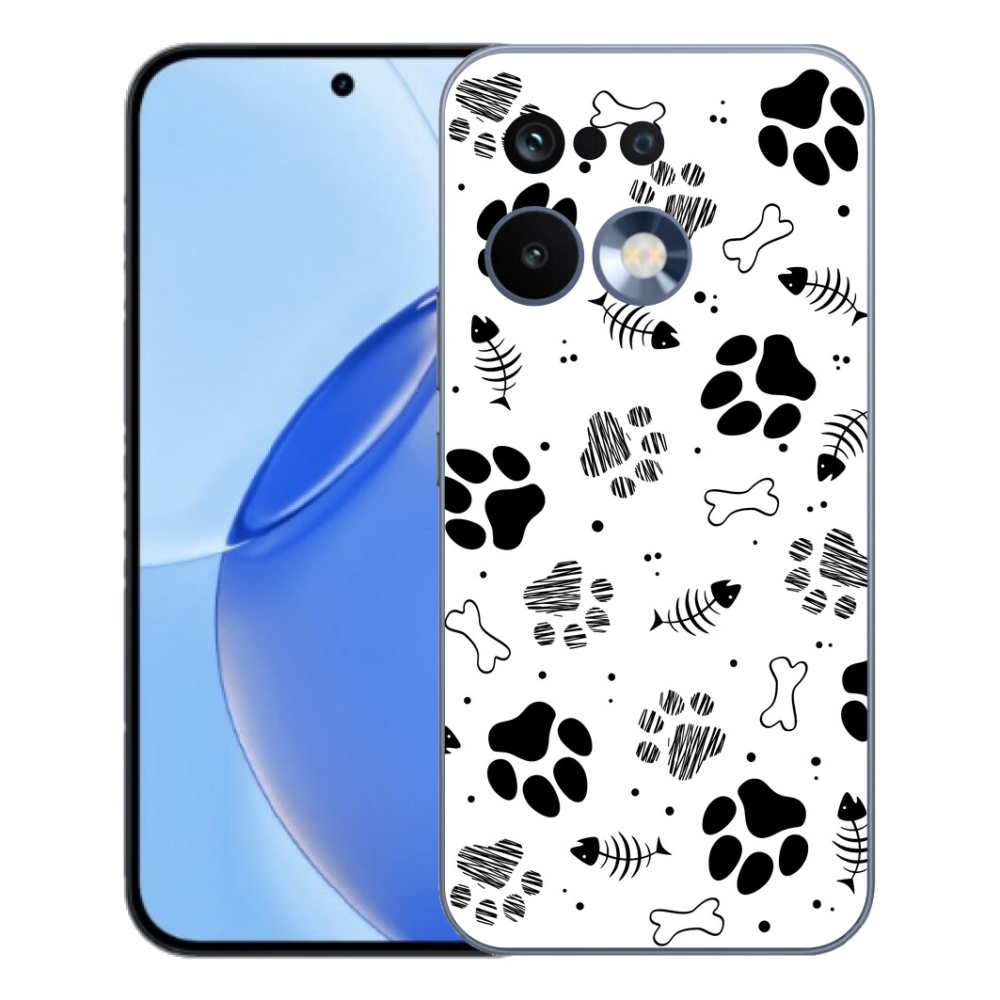 Gélový kryt mmCase na Realme 16 Pro - psie labky 1