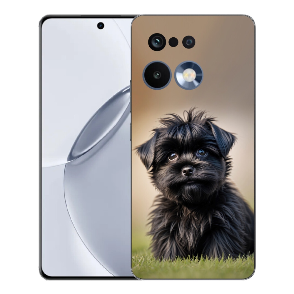 Gélový kryt mmCase na Realme 16 Pro+ - roztomilý čierny psík