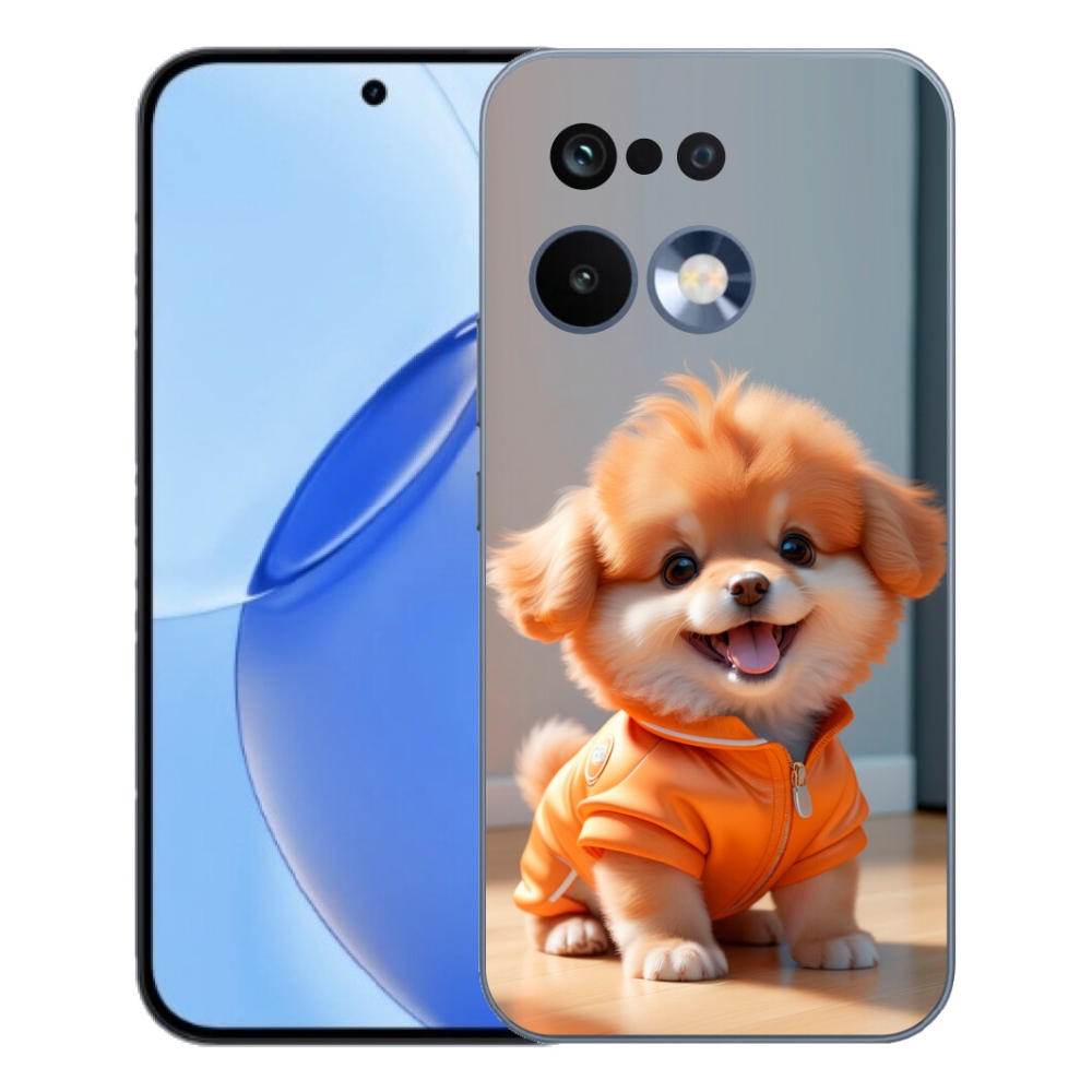 Gélový kryt mmCase na Realme 16 Pro - roztomilý pomeranian v mikine