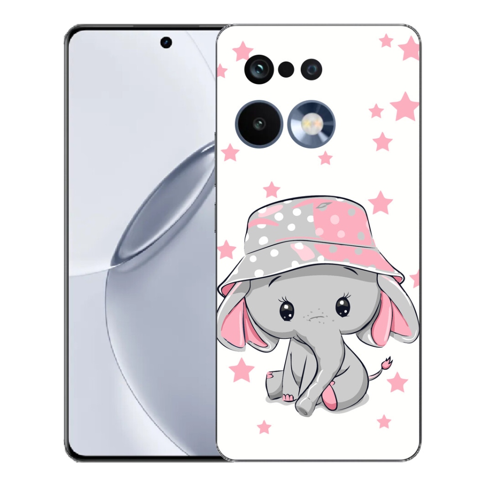 Gélový kryt mmCase na Realme 16 Pro+ - ružový slon