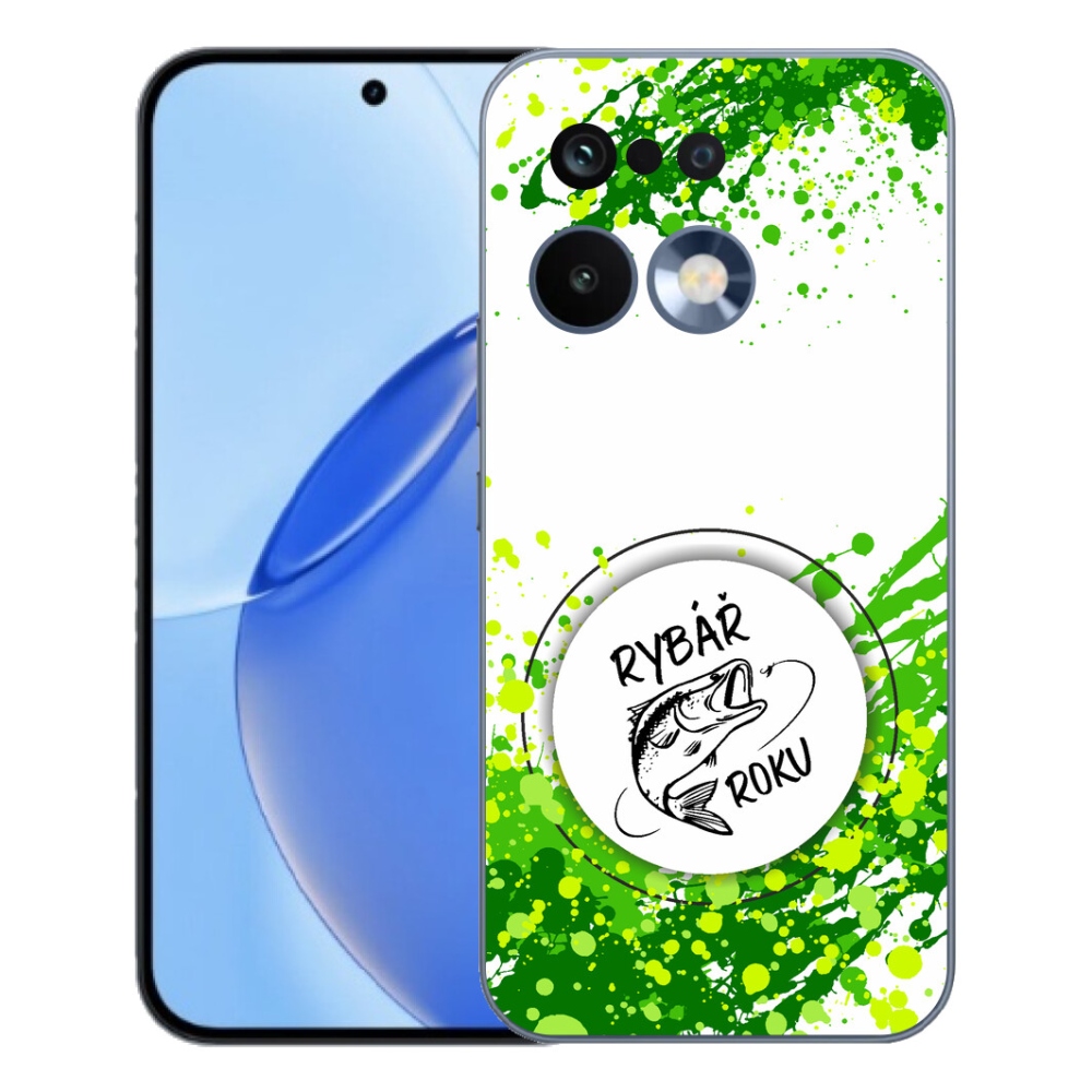 Gélový kryt mmCase na Realme 16 Pro - rybár roku biele pozadie