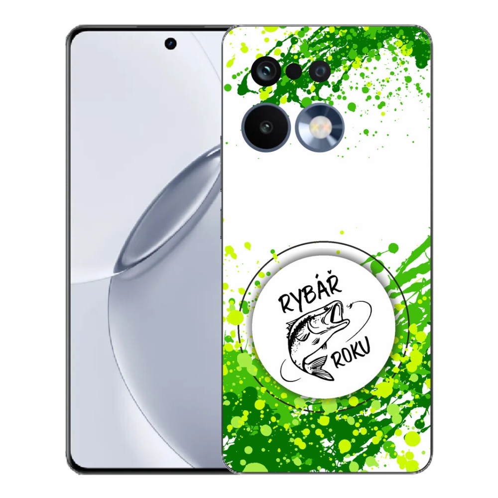 Gélový kryt mmCase na Realme 16 Pro+ - rybár roku biele pozadie