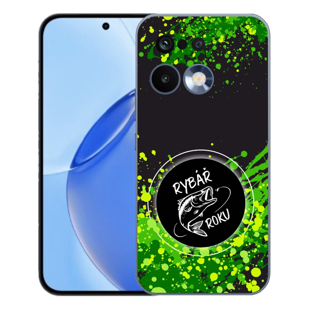 Gélový kryt mmCase na Realme 16 Pro - rybár roku čierne pozadie