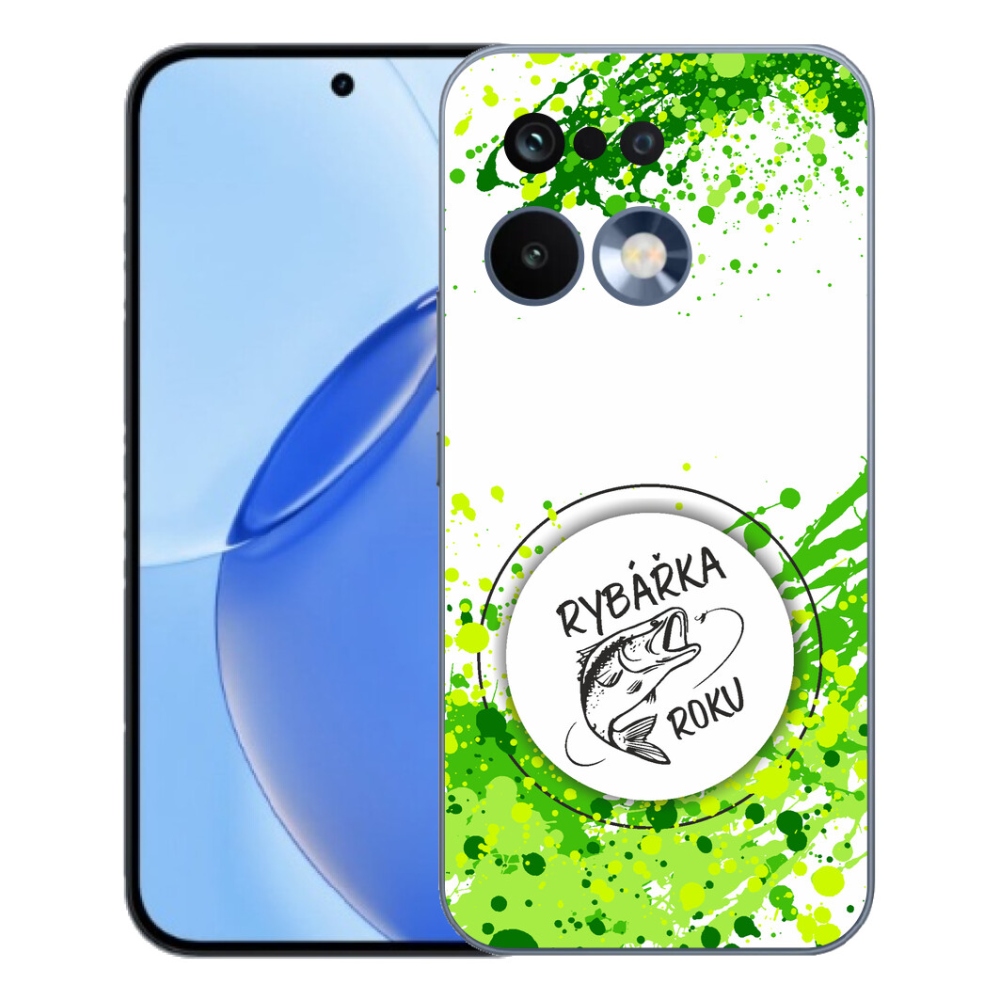 Gélový kryt mmCase na Realme 16 Pro - rybárka roku biele pozadie