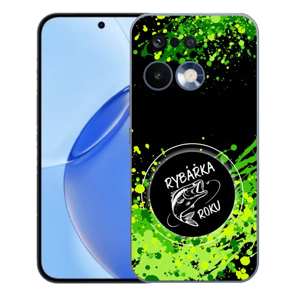 Gélový kryt mmCase na Realme 16 Pro - rybárka roku čierne pozadie