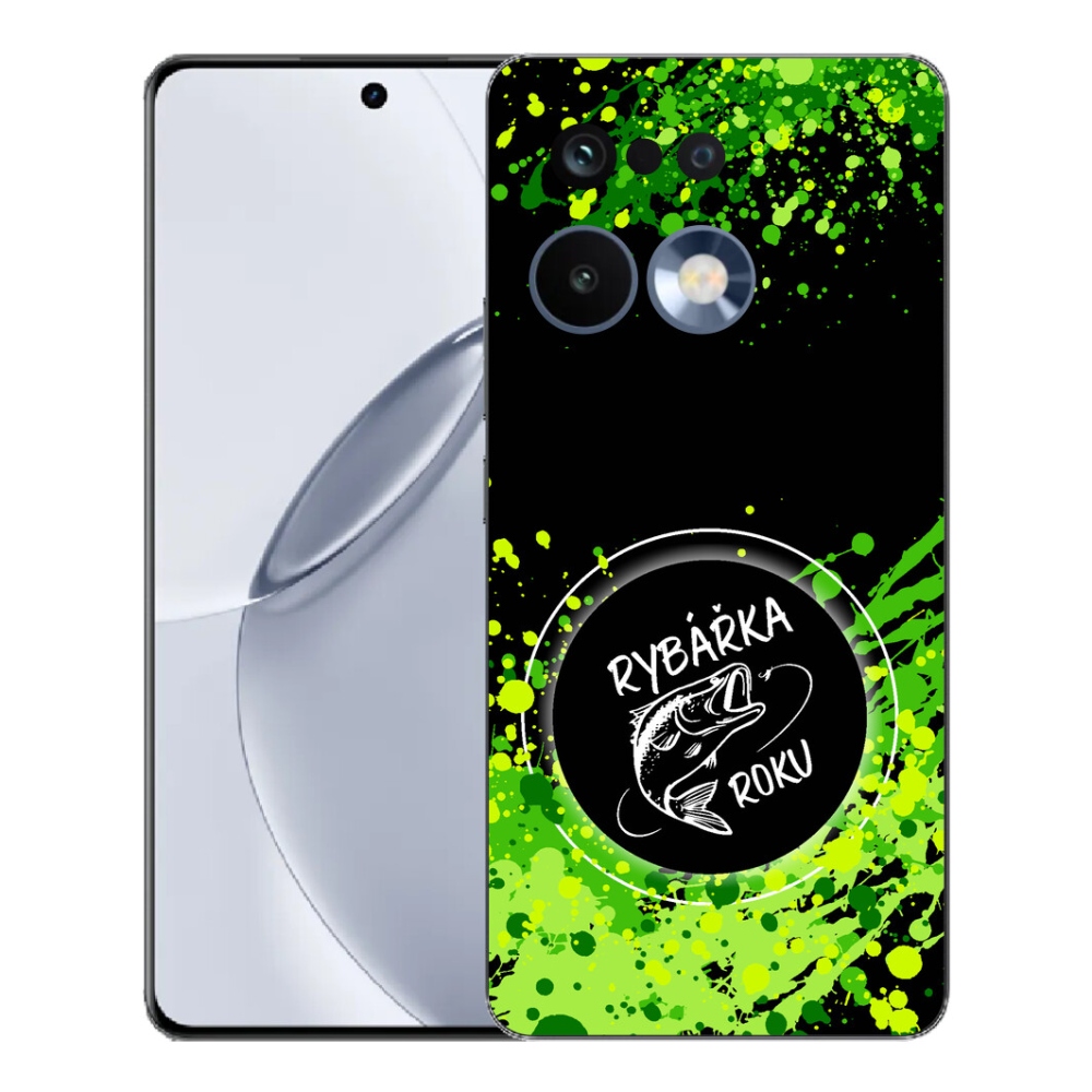 Gélový kryt mmCase na Realme 16 Pro+ - rybárka roku čierne pozadie