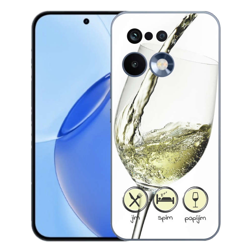 Gélový kryt mmCase na Realme 16 Pro - pohár vína bielej