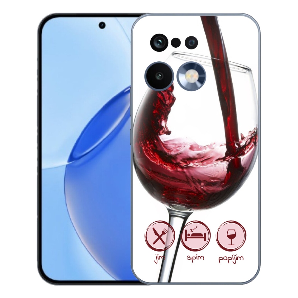 Gélový kryt mmCase na Realme 16 Pro - pohár vína červené