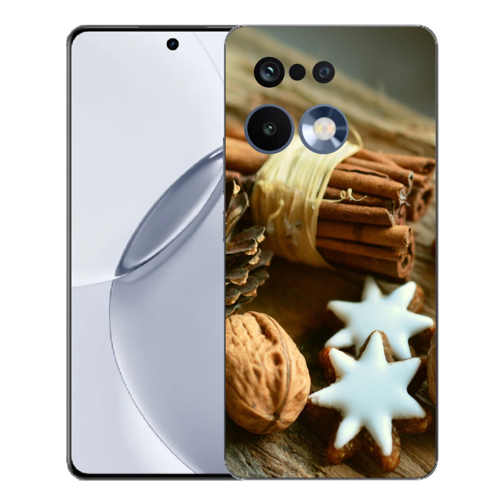 Gélový kryt mmCase na Realme 16 Pro+ - škorica a perníčky