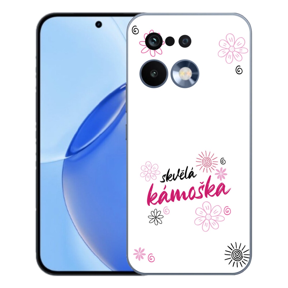 Gélový kryt mmCase na Realme 16 Pro - skvelá kamoška biele pozadie
