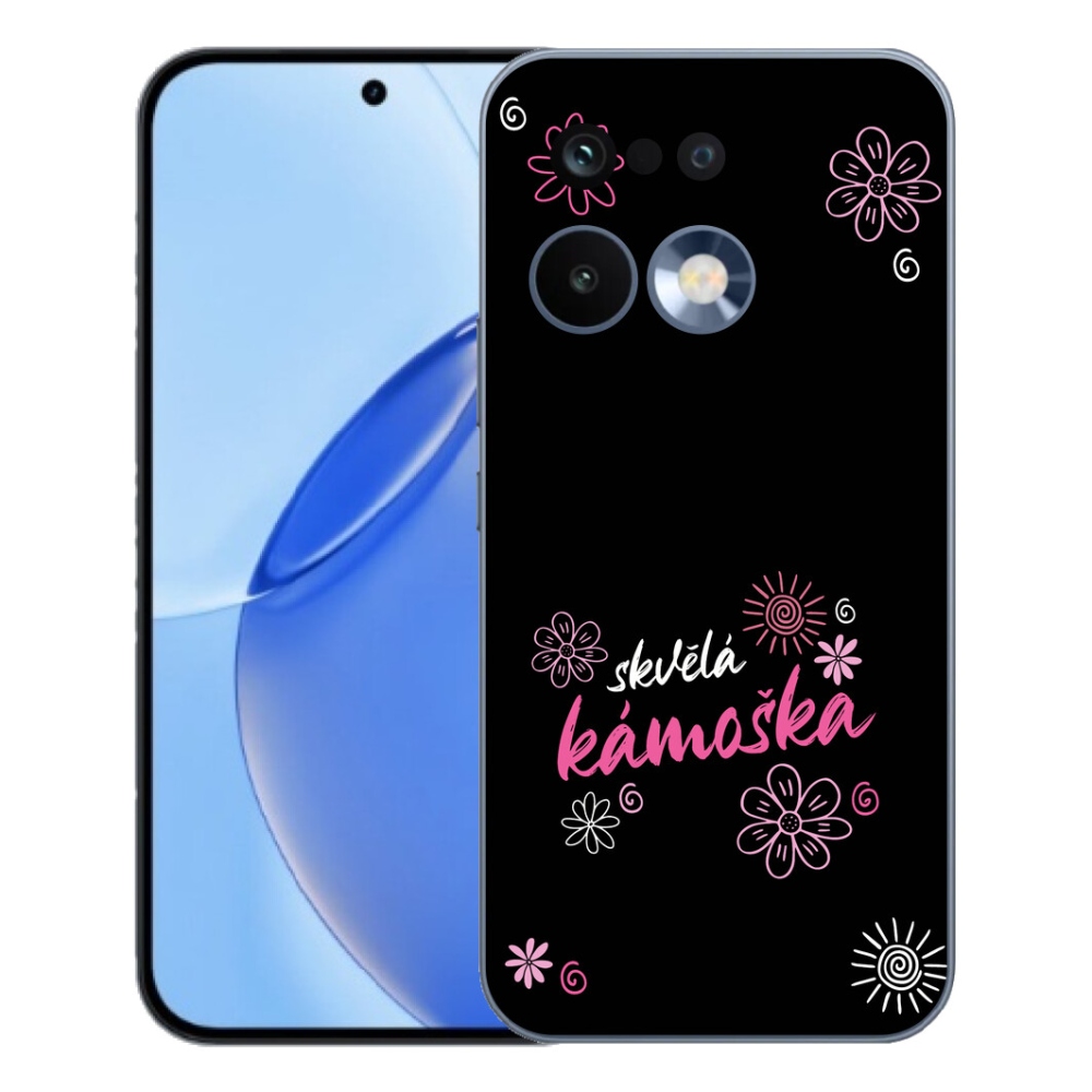 Gélový kryt mmCase na Realme 16 Pro - skvelá kamoška čierne pozadie