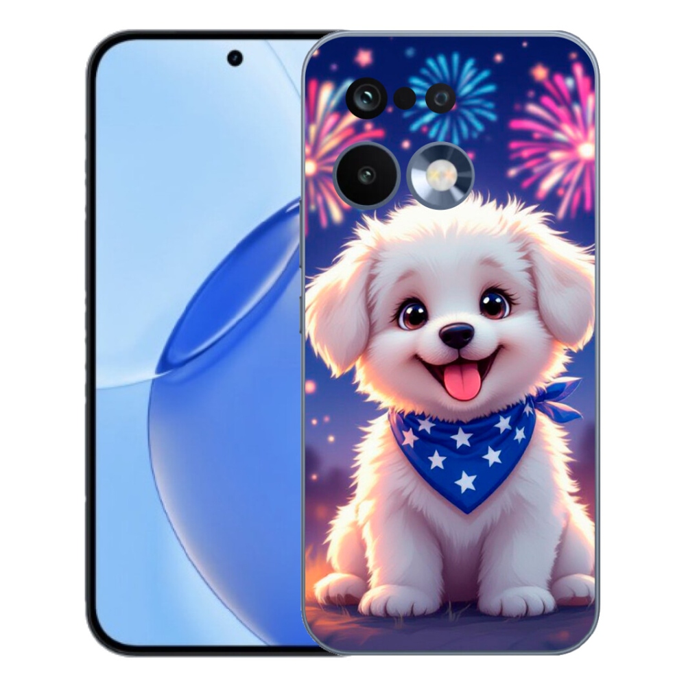 Gélový kryt mmCase na Realme 16 Pro - slávnostné šteňa
