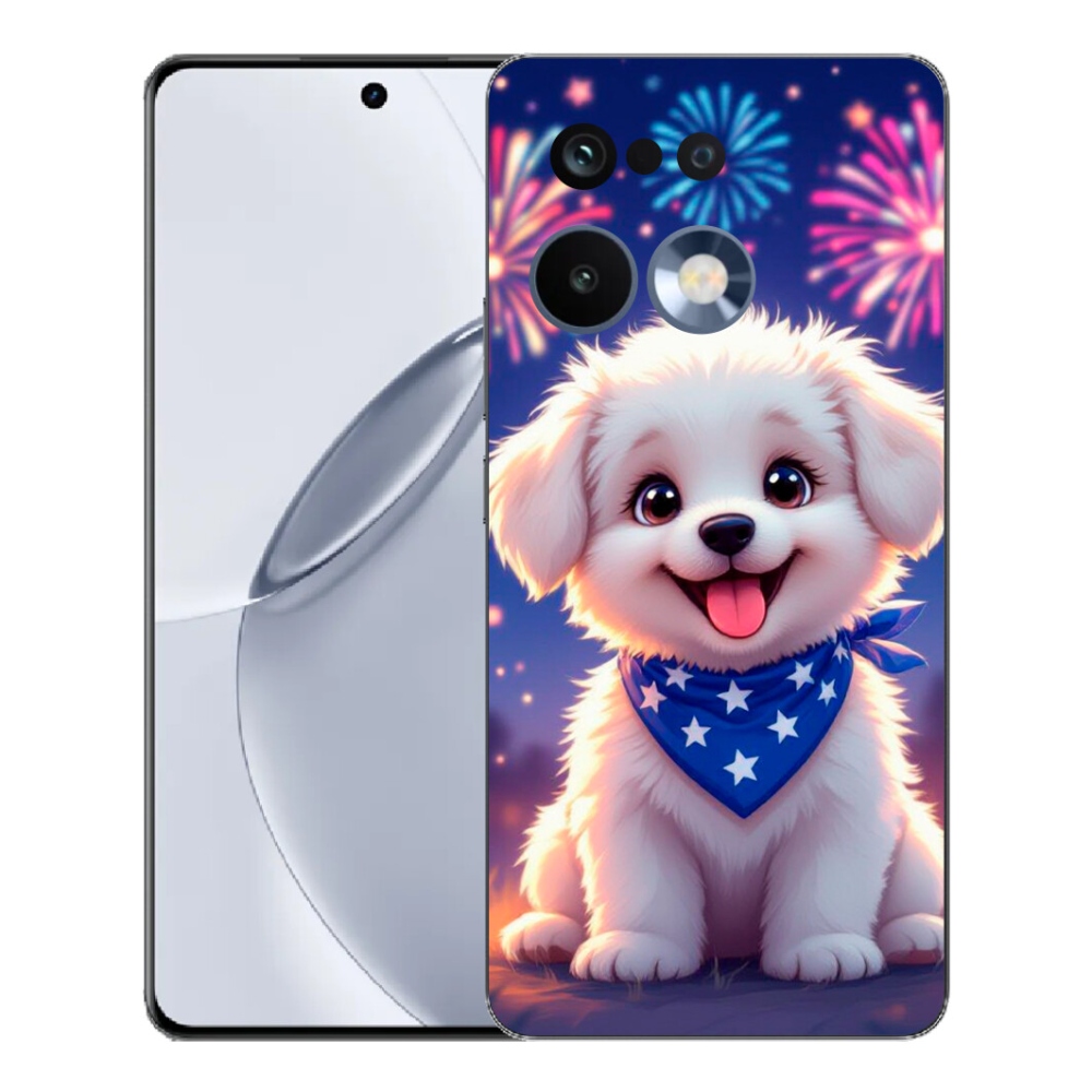 Gélový kryt mmCase na Realme 16 Pro+ - slávnostné šteňa