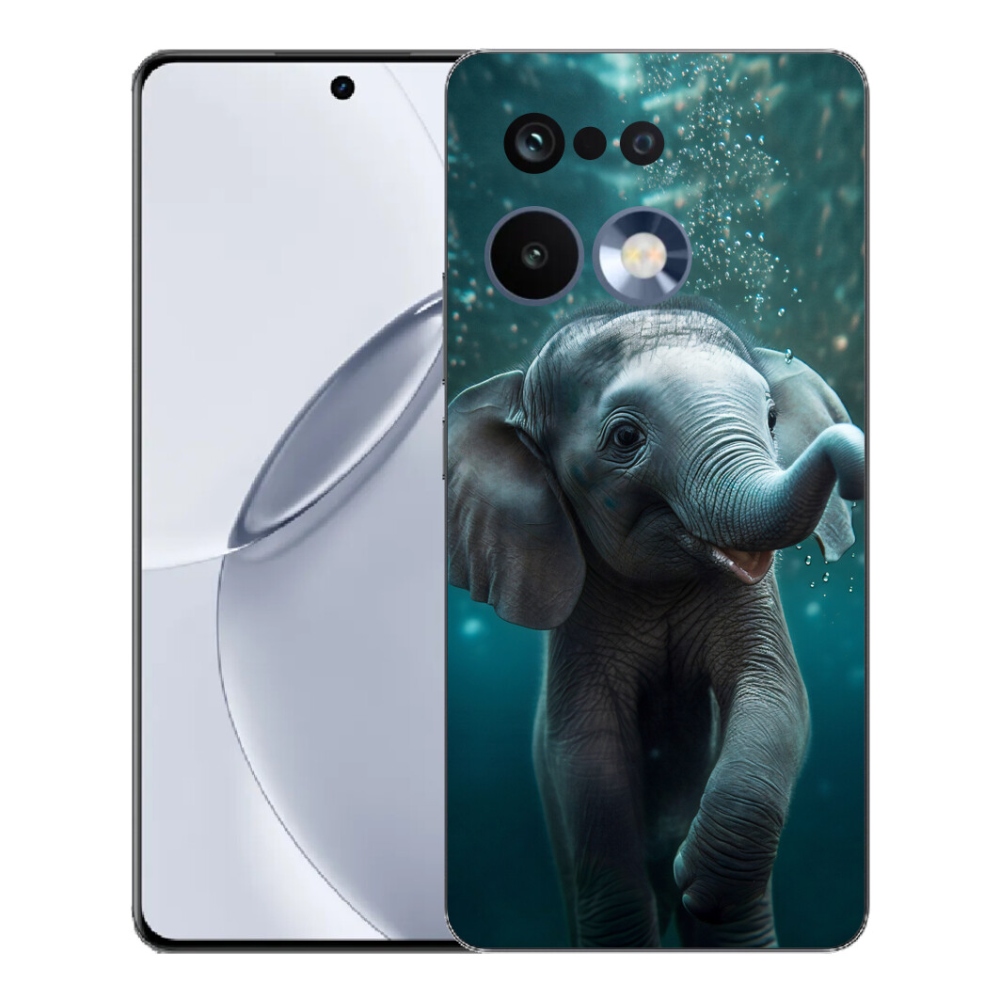 Gélový kryt mmCase na Realme 16 Pro+ - sloník pod vodou