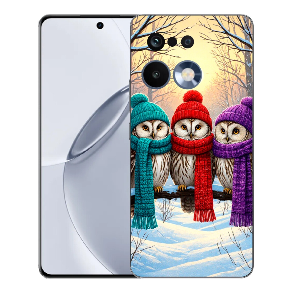 Gélový kryt mmCase na Realme 16 Pro+ - soví priatelia