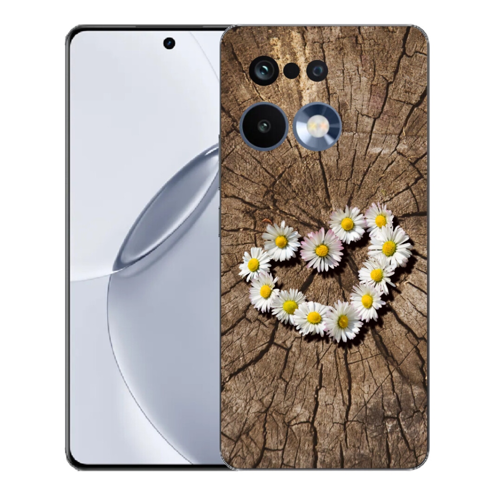 Gélový kryt mmCase na Realme 16 Pro+ - srdce z margaréty